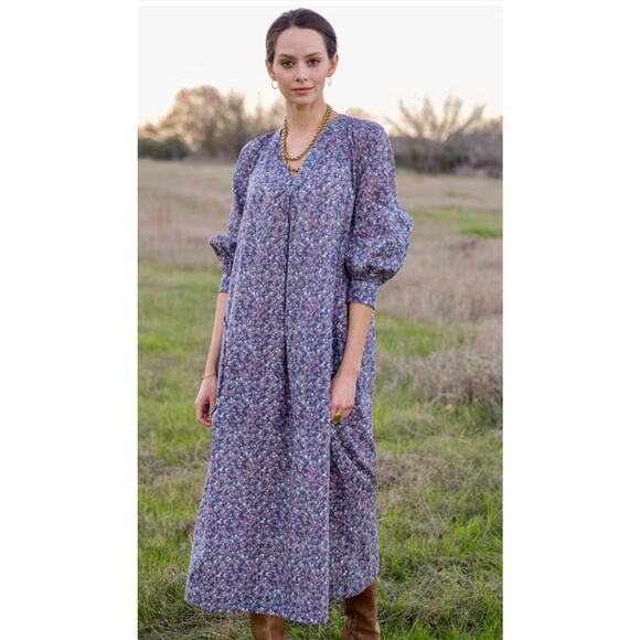 Mirth Dresses & Skirts - Mirth Palm Springs Caftan in Blue Florals Size Small